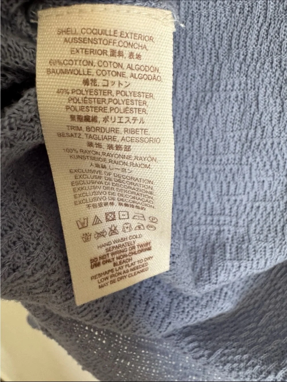 Free People Blue Embroidered Floral Henley Long Sleeve Top XS